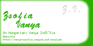 zsofia vanya business card